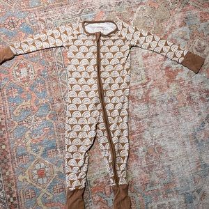Little Sleepies Rust Rainbow Footie Pjs